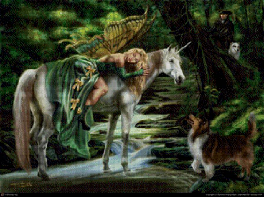 №586552 - фэнтэзи.девушка.животные - предпросмотр