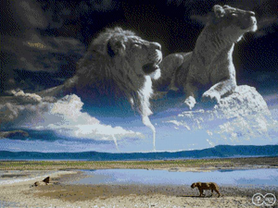 лев и львица - предпросмотр