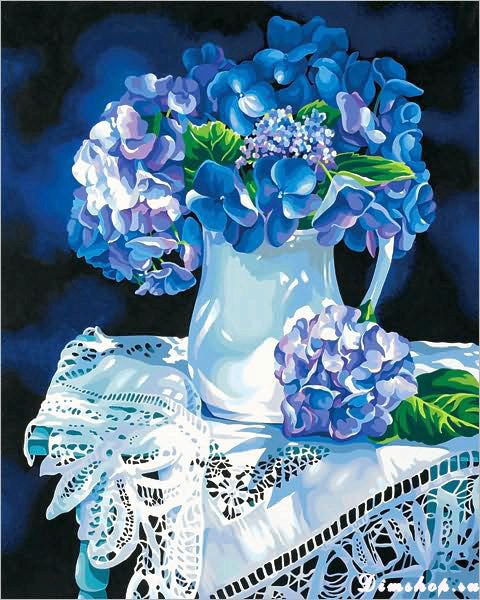 Цветы в вазе - натюрморт, цветы - оригинал