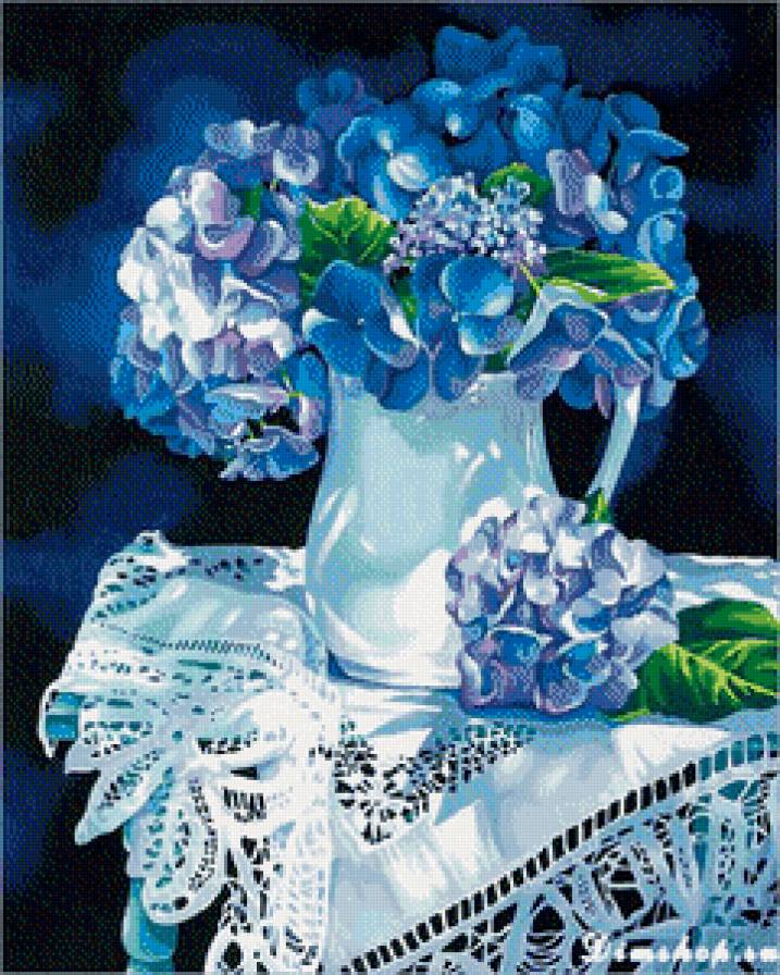 Цветы в вазе - цветы, натюрморт - предпросмотр