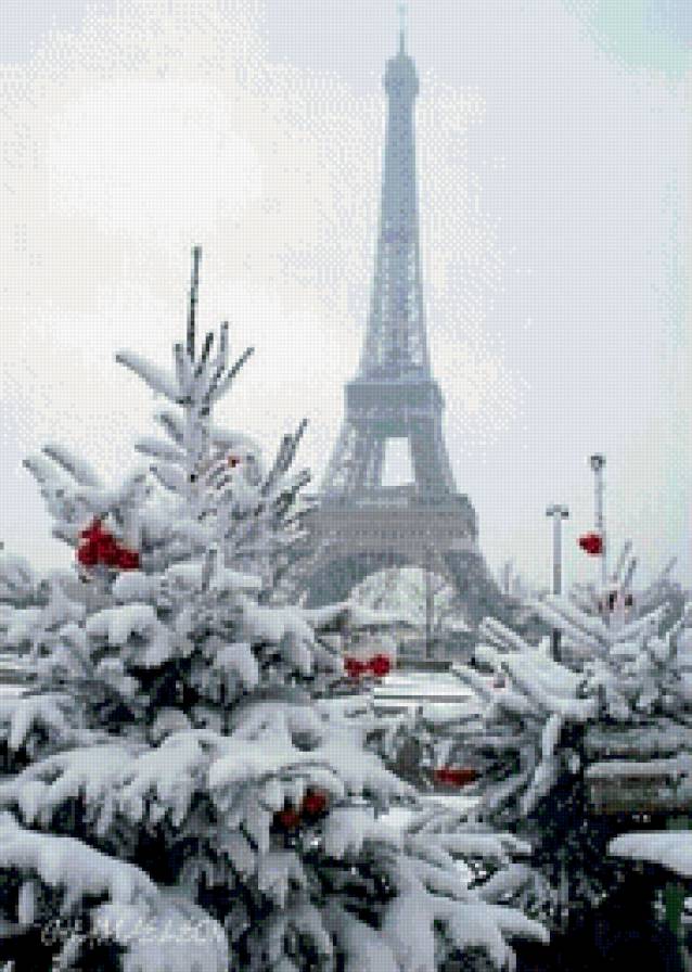 зимний париж - париж, зима, пейзаж, , природа - предпросмотр