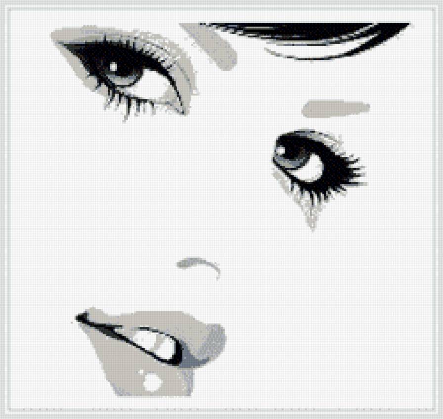 девушка - девушка, монохром - предпросмотр