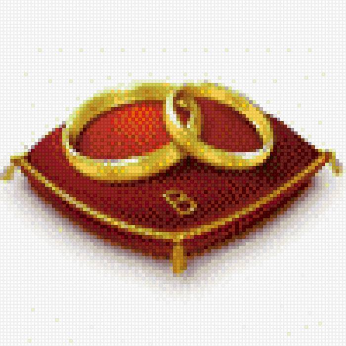 Обручальные кольца на красном - свадебное, свадьба, обручальные, кольца - предпросмотр