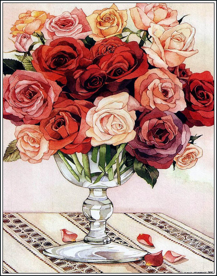 Букет роз - цветы, натюрморт, розы - оригинал