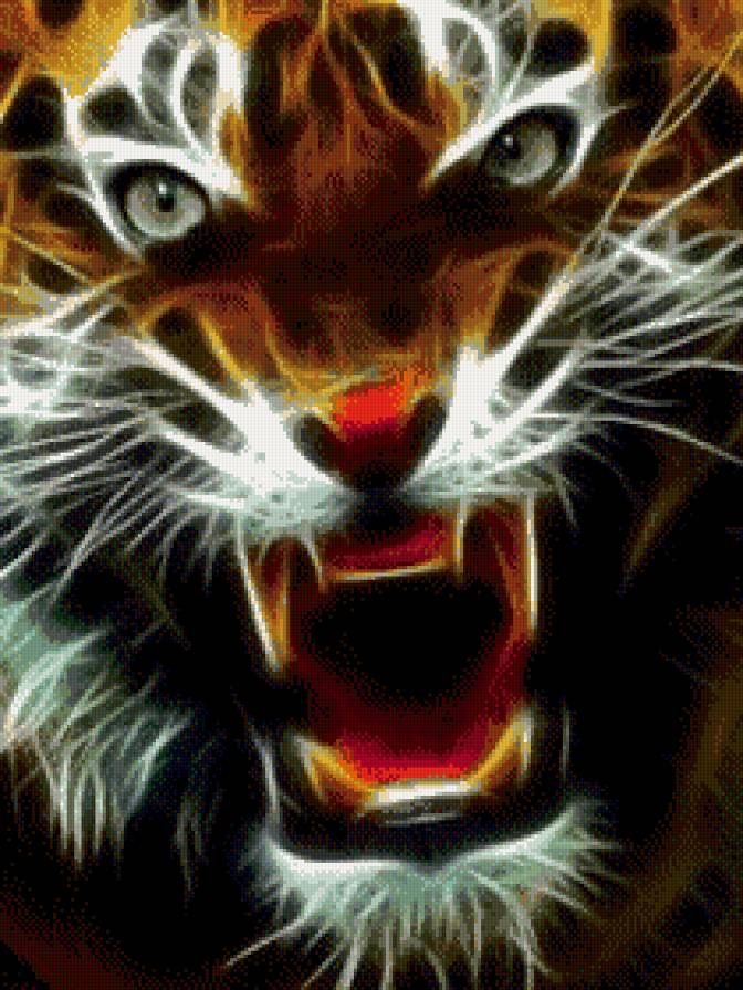 агресия - тигр, рык - предпросмотр