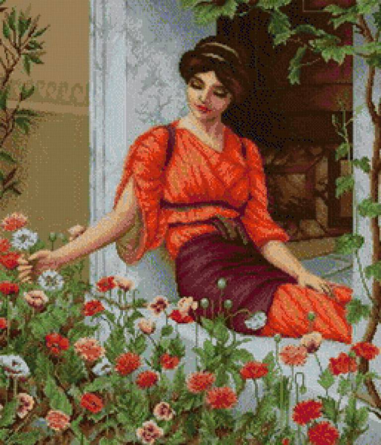 одиночество - на терассе, девушка - предпросмотр