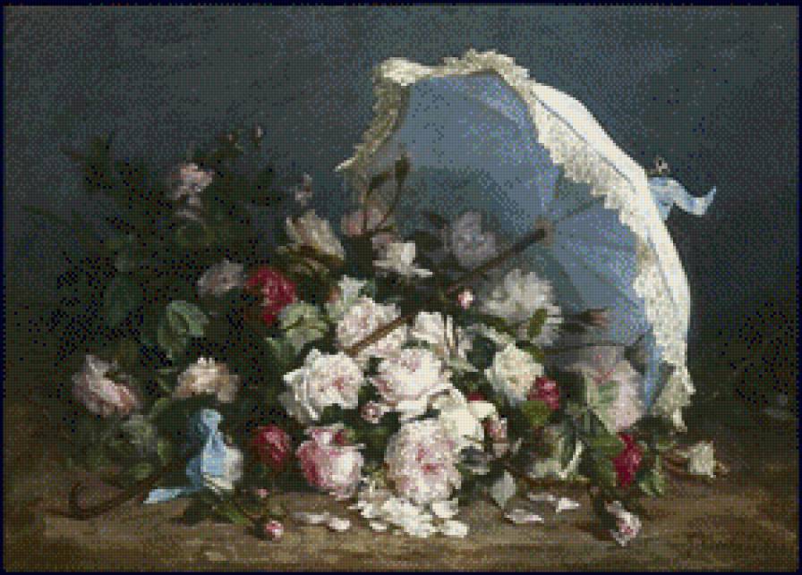 Julie Crouan - roze w malarstwie - предпросмотр