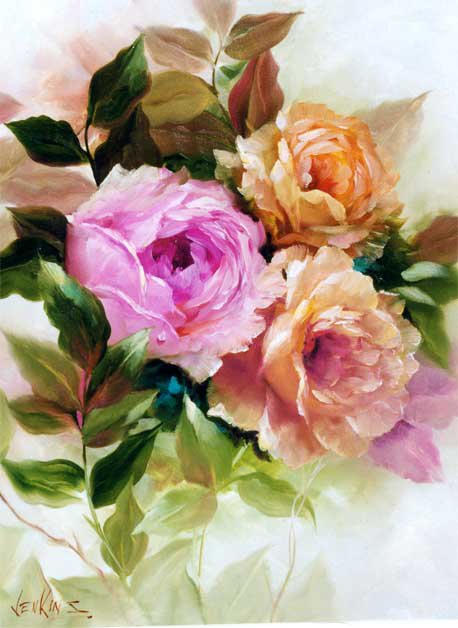 Gary Jenkins - roze w malarstwie - оригинал