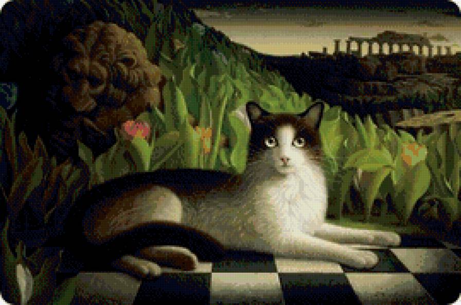 Кошечка - кошка, сад - предпросмотр