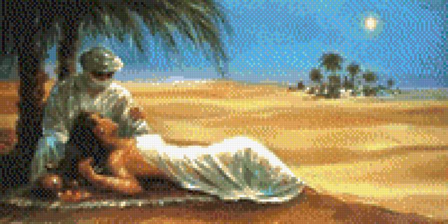 загадки пустыни - влюбленные, любовь, романтика, нежность, она, он - предпросмотр