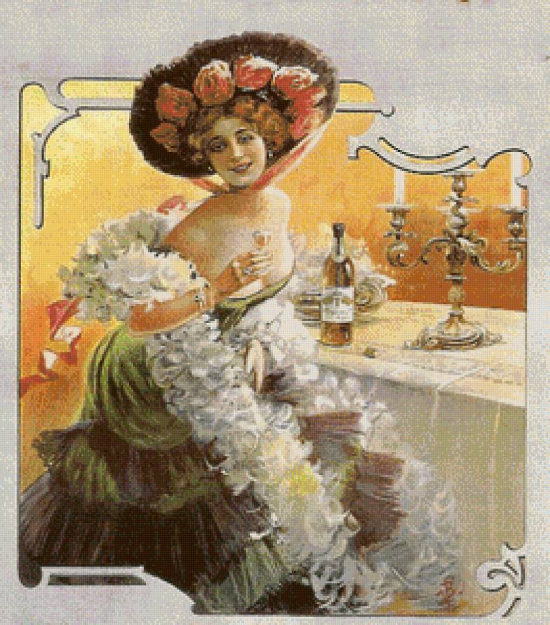 ретро афиша - девушка, афиша, ретро - предпросмотр