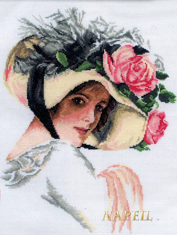 девушка с розами - оригинал