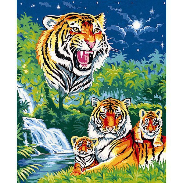 семейство тигров - тигр - оригинал