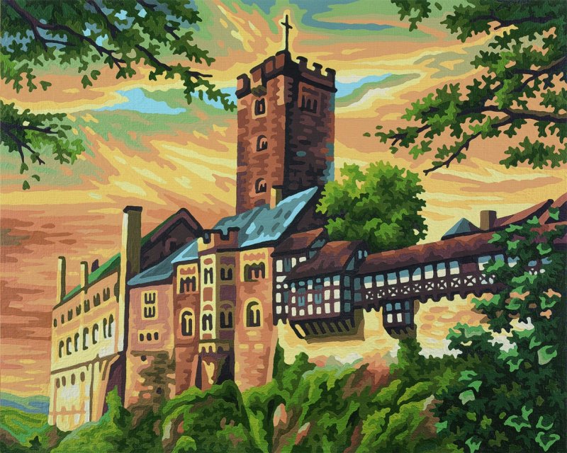 Замок - замок, природа, пейзаж - оригинал