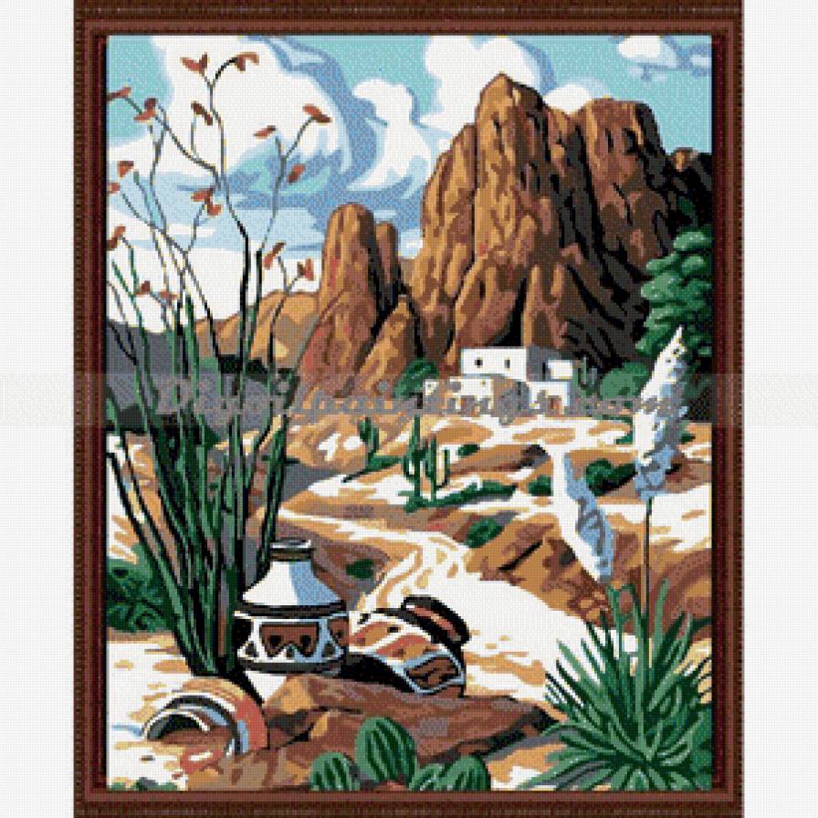 Пампасы - горы, пейзаж, кактусы, ажная америка - предпросмотр