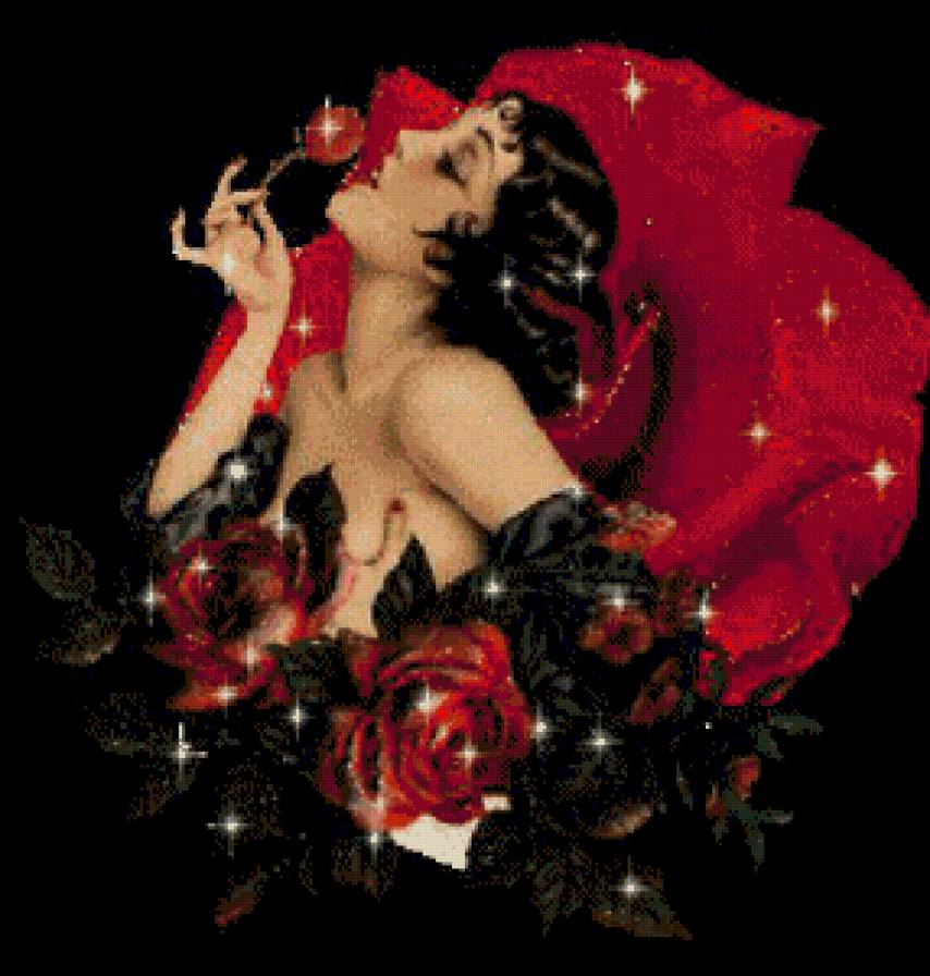 девушка роза - роза, цветы, девушка - предпросмотр