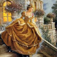 Схема вышивки «побег с бала»