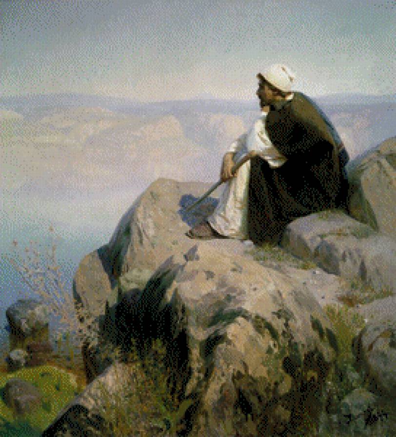 Василий Поленов "Мечты" - иисус - предпросмотр