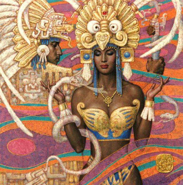 царица майя - царица, девушка - оригинал