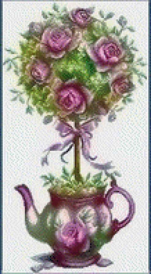 Цветок в горшке - предпросмотр