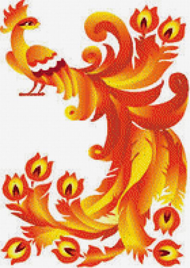 жарптица - птица, хохлома - предпросмотр