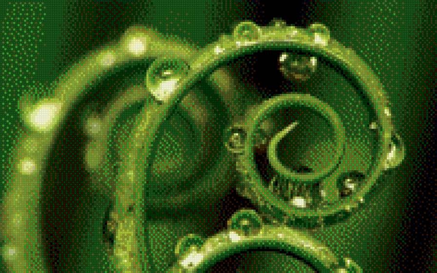 спиральки - роса, зеленый - предпросмотр