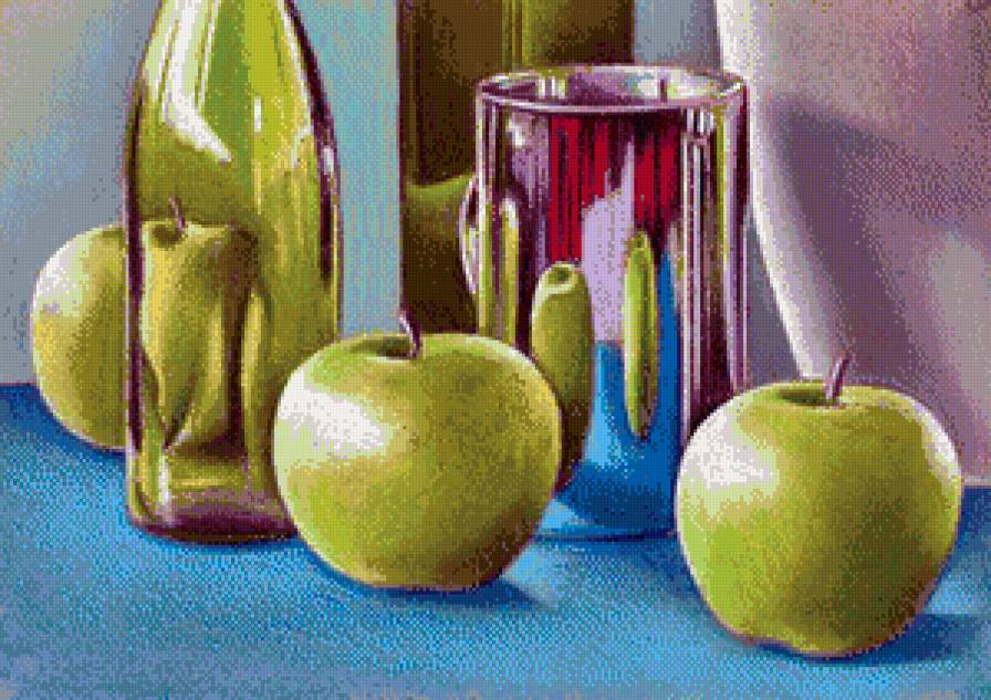 Натюрморт - вино, фрукты, натюрморт - предпросмотр