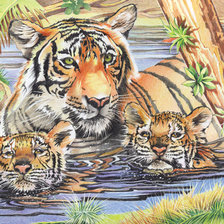 Схема вышивки «Переправа через реку»