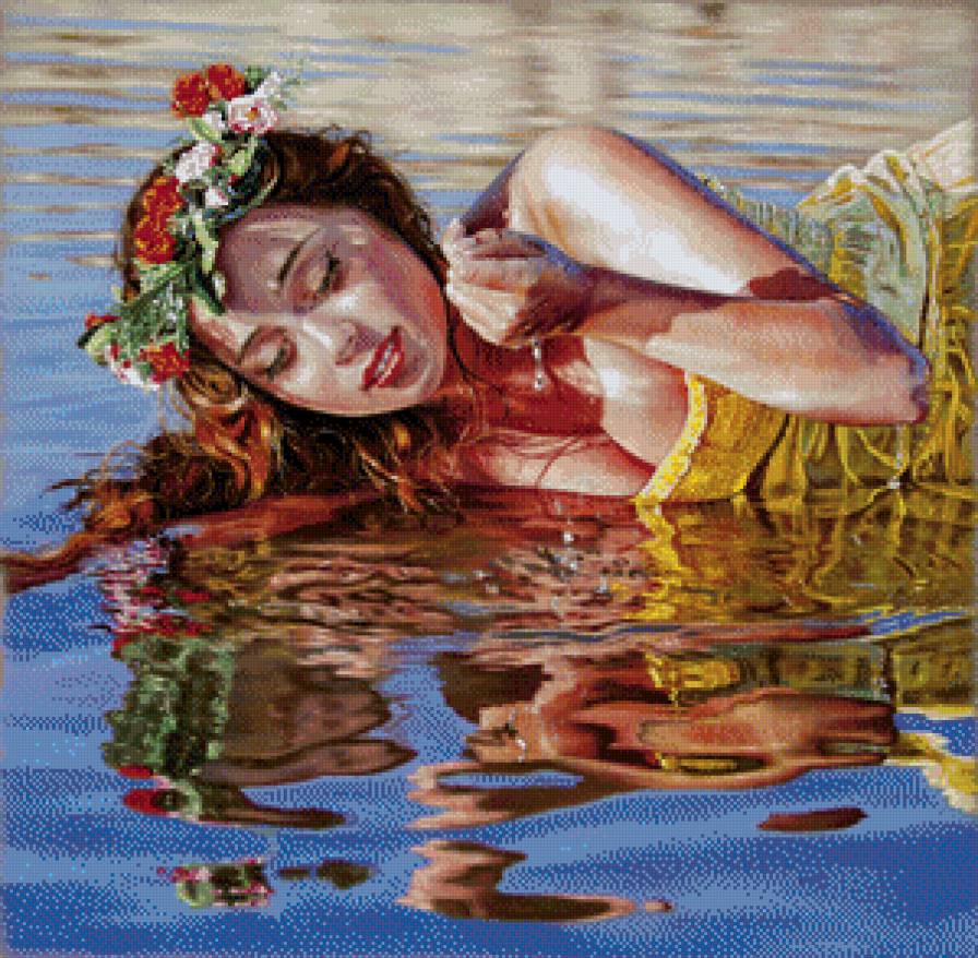 Отражение - красавица, фэнтези, девушка - предпросмотр