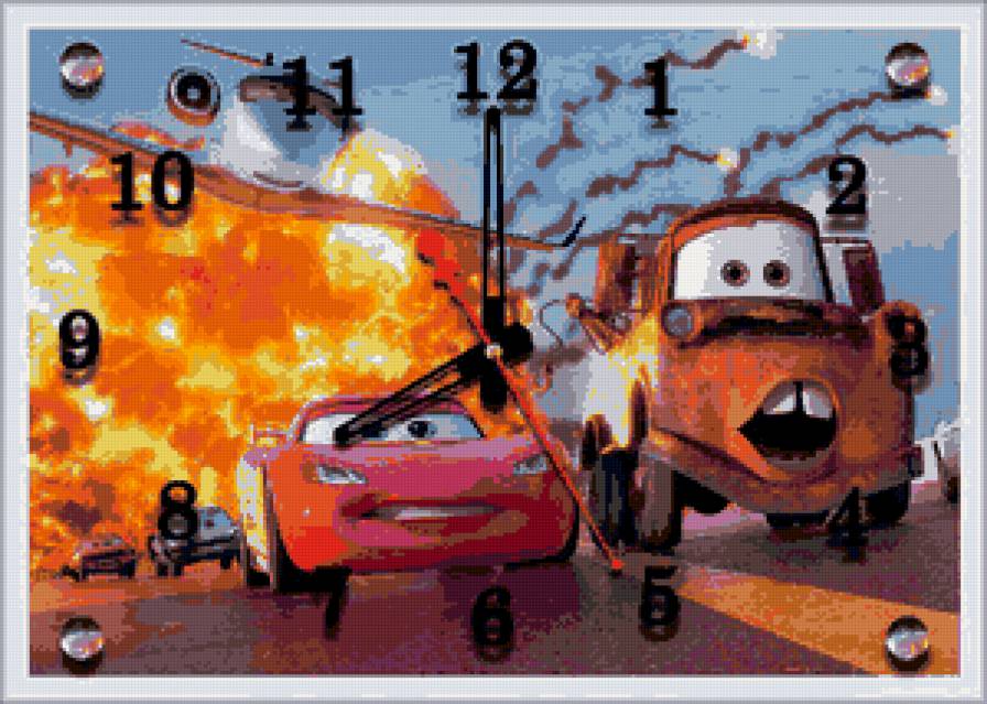Часы - тачки, мультфильм - предпросмотр