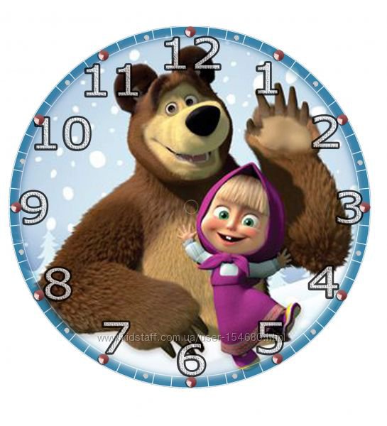 Часы 2 - медведь мультфильм, маша - оригинал