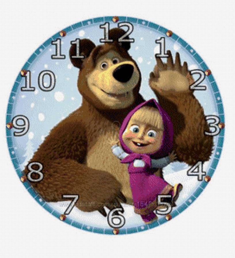 Часы 2 - маша, медведь мультфильм - предпросмотр
