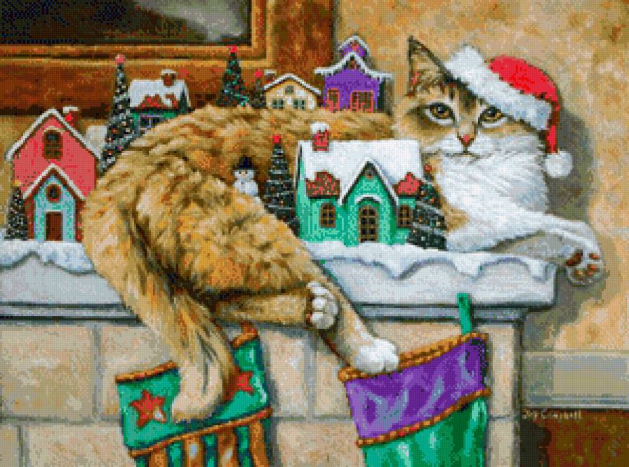 хочу праздника - котики, праздник, новый год - предпросмотр