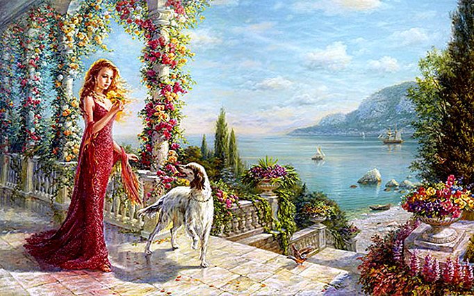 Прогулка у моря - оригинал