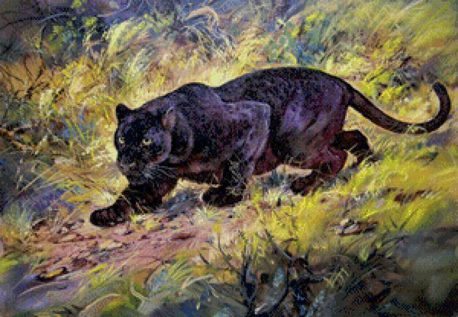 пантера - кошка, животные, природа, лес, пантера - предпросмотр