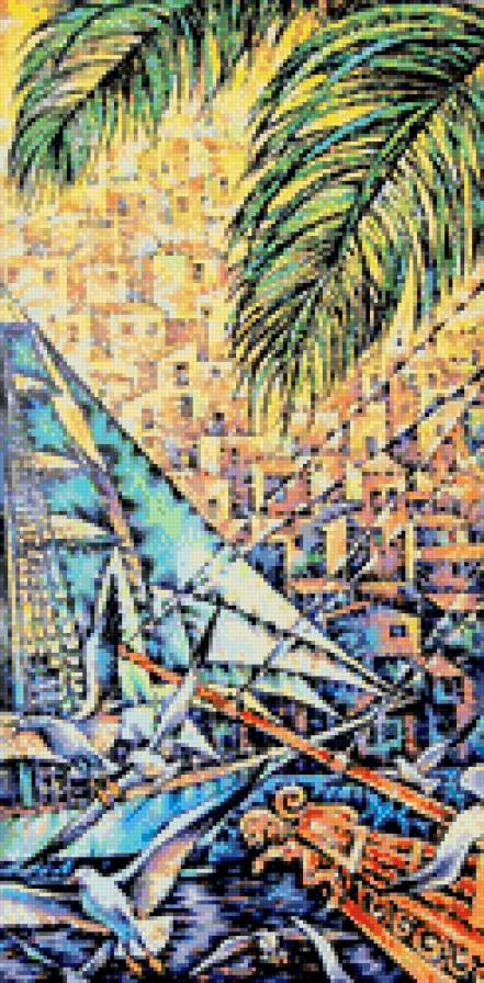 Бухта - корабли, море - предпросмотр