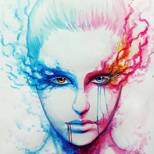 Схема вышивки «девушка»