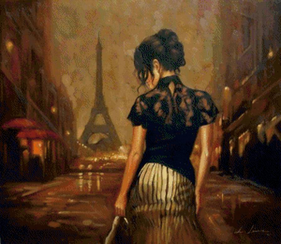 Париж - городской пейзаж, девушка, париж - предпросмотр