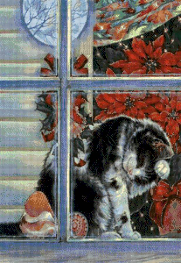 вот умоюсь и... - котики, окно - предпросмотр