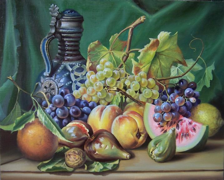 Натюрморт - фрукты, натюрморт - оригинал