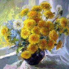 Схема вышивки «одуванчики»