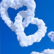 Схема вышивки «сердечки-облака»