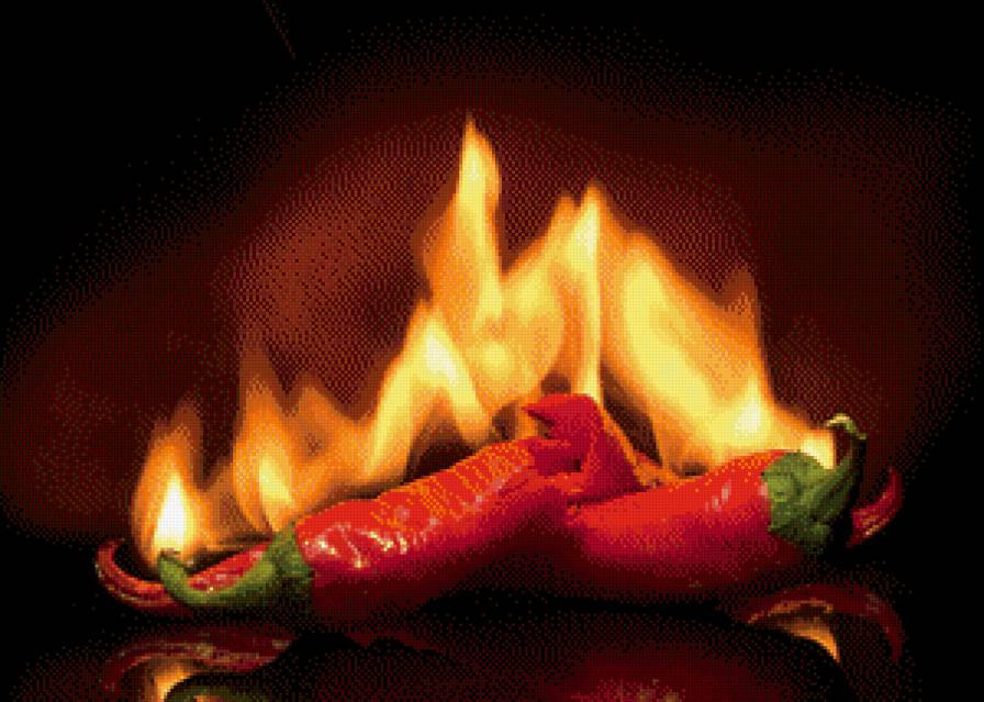 Жгучий перец. - перец, чили, огонь - предпросмотр