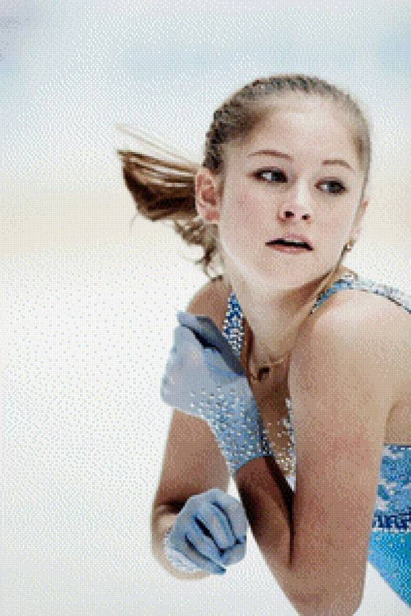 Юлия Липницкая - девушка, исскуство, юлия липницкая, синие, фигурная катание - предпросмотр