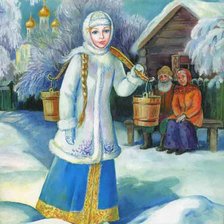 Оригинал схемы вышивки «Девочка-снегурочка» (№591645)