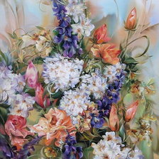 Схема вышивки «букет цветов»