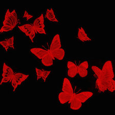 Схема вышивки «красные бабочки»
