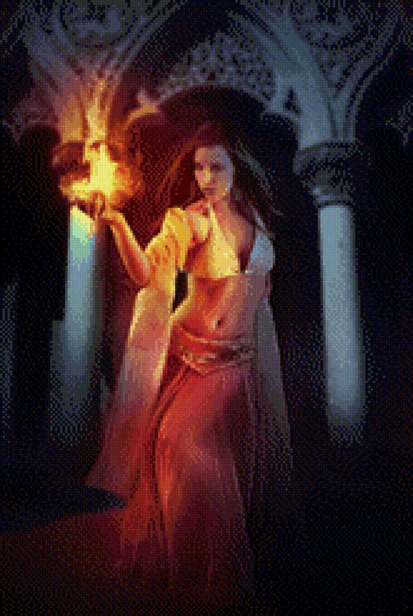 огонь пустыни - девушка, восток - предпросмотр