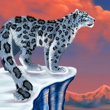 Схема вышивки «Снежный барс»