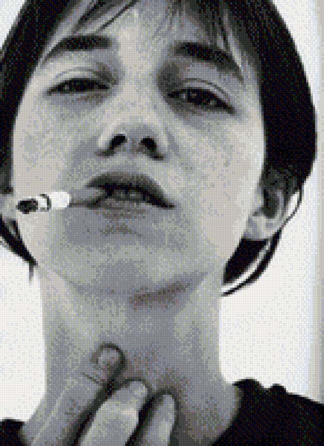 Шарлотта Генсбур - актриса, черно-белое - предпросмотр